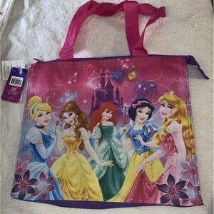 Nwt Disney Princess Pink Zipper Shopper Bach Tote Bag